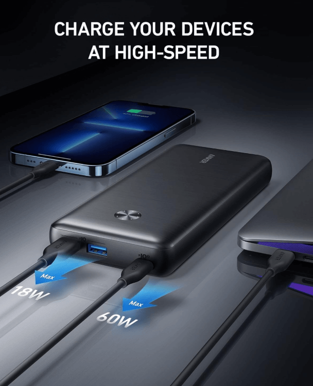 Anker 737 Power Bank keeping camping devices charged