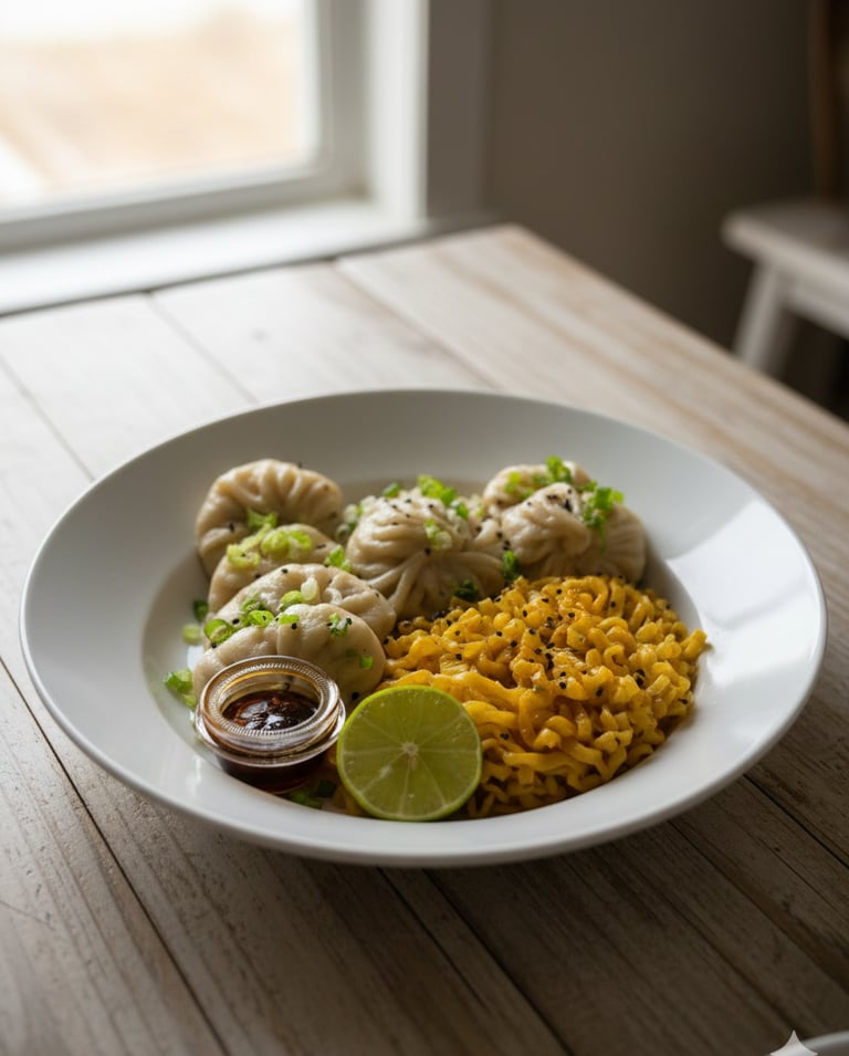 dumplings con buldak