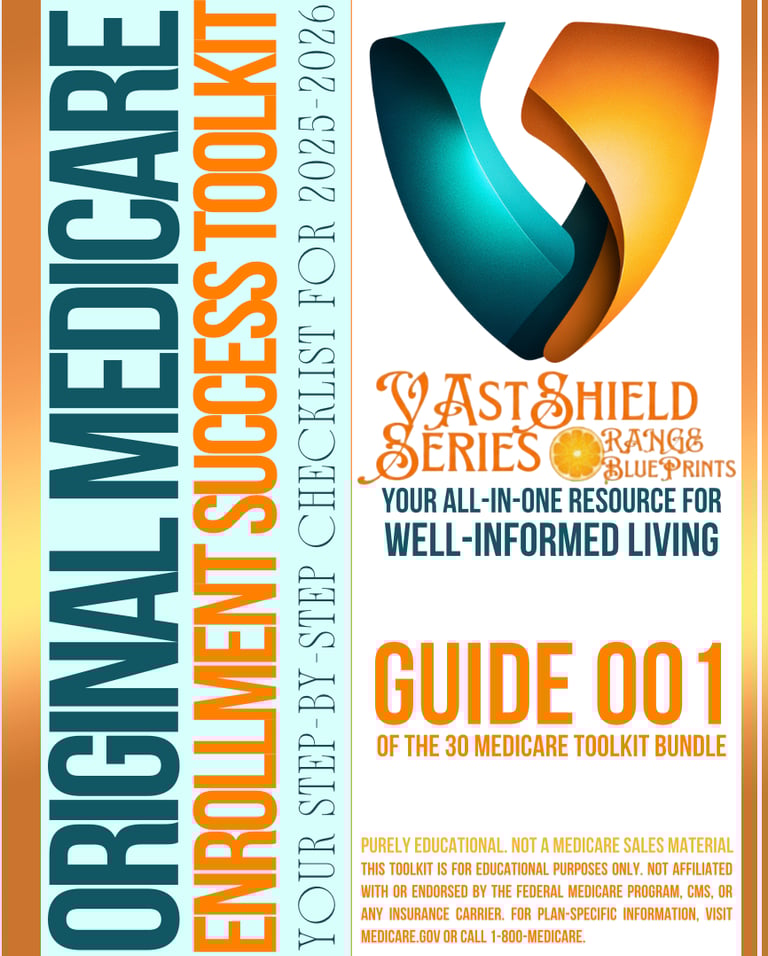 Cover of VastShield Medicare Series Guide 001 – Original Medicare Enrollment SUCCESS Toolkit, featur