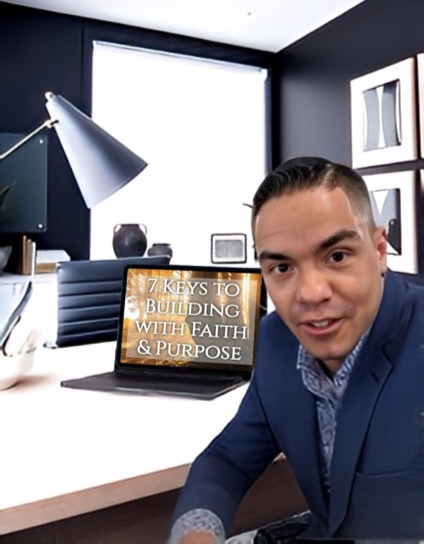 Cody Sechelski sitting at a desk, sharing part of his testimony overcoming addiction and rebuilding his life