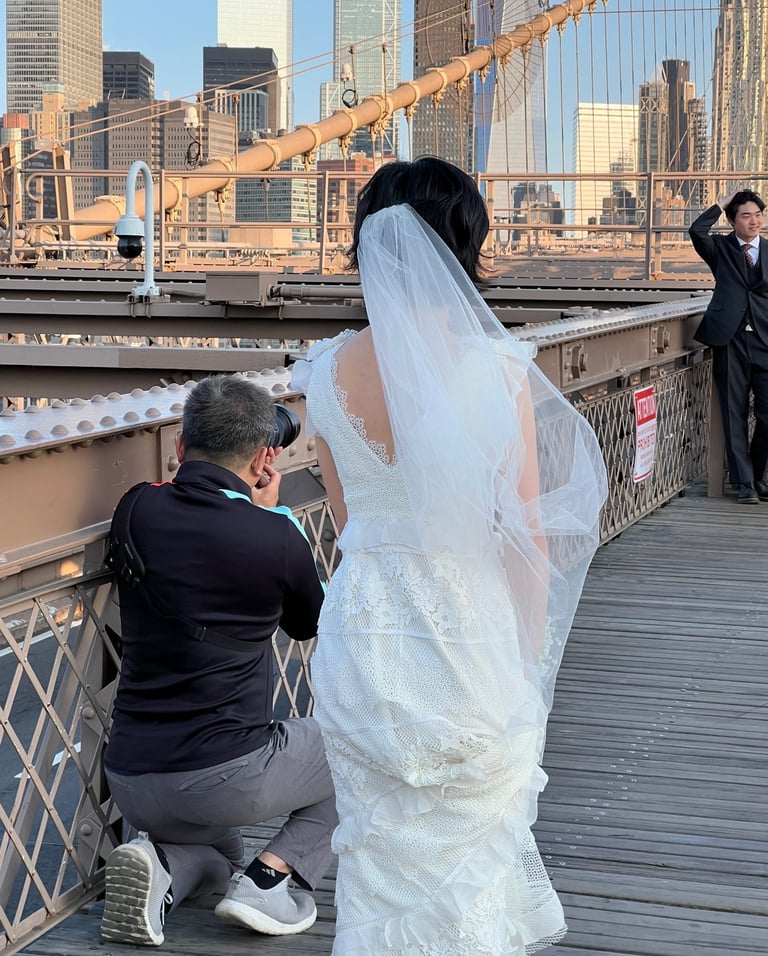 Bride on the Brooklyn Bridge