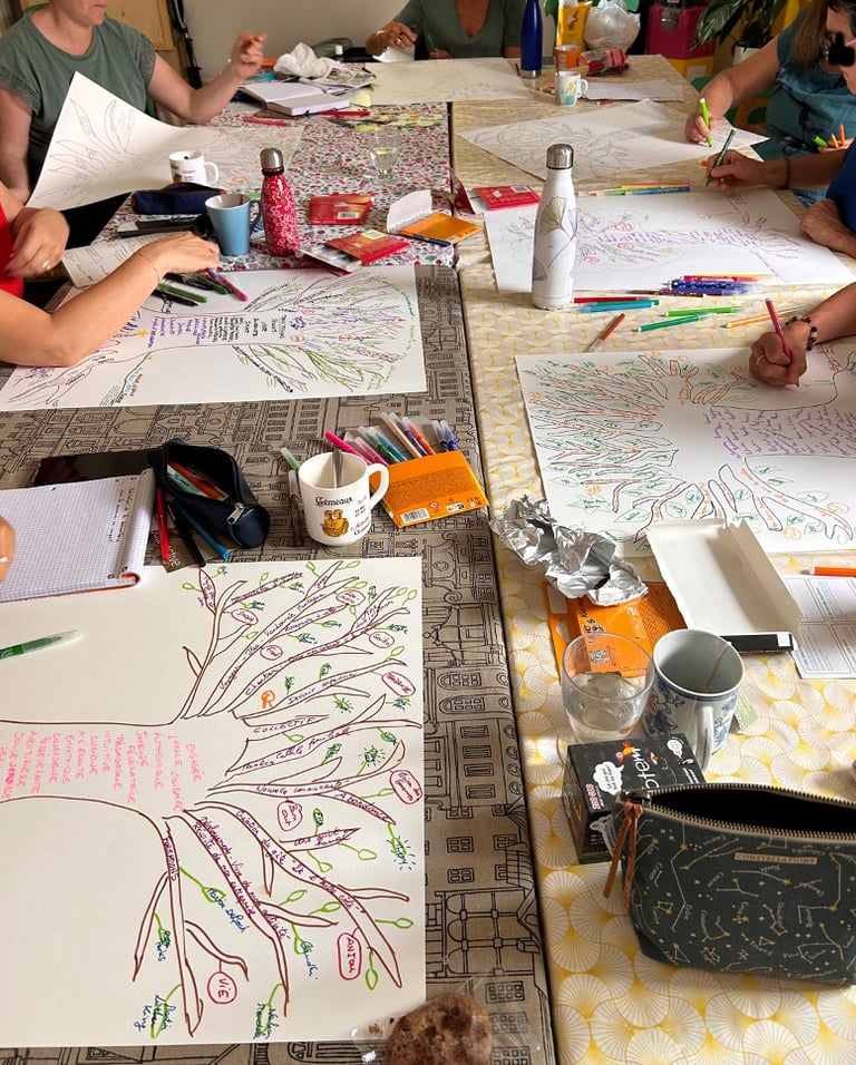 Participants à l'atelier arbre d vie