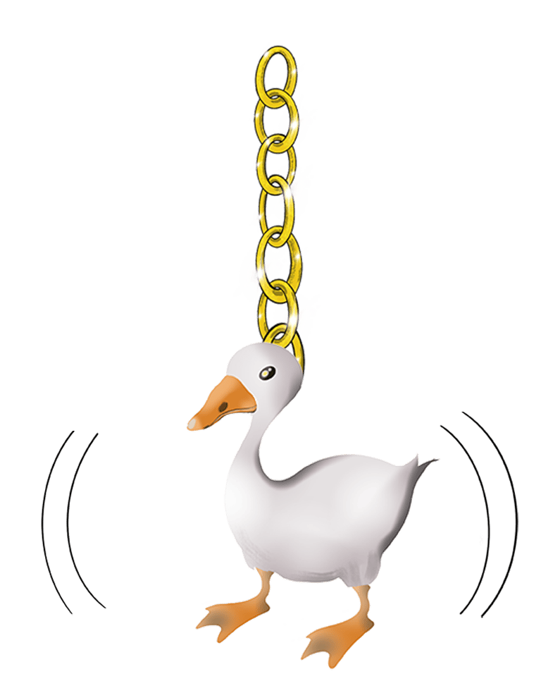 Foie Gras producing Duck spy earring