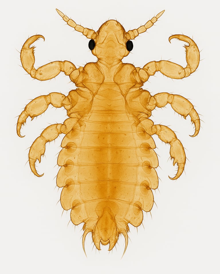 A view of Pubic Lice ("Crabs")