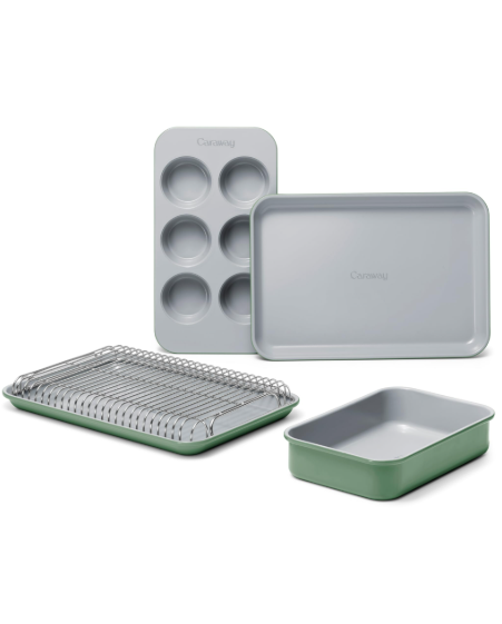 Caraway Home Mini Bakeware Set with PFAS-free ceramic coating, non-toxic baking pans
