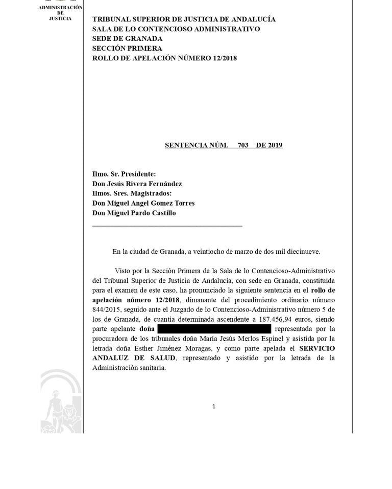 sentencia condena negligencia medica por error diagnostico