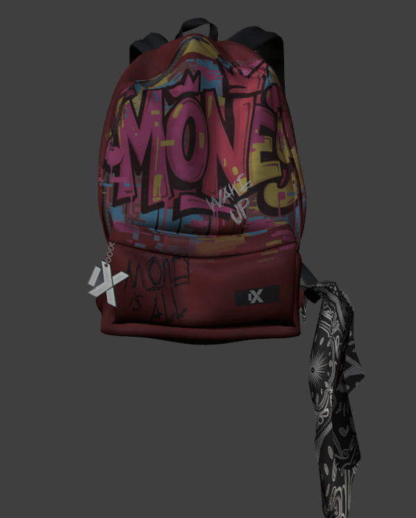 a backpacker with a backpacker bag on it