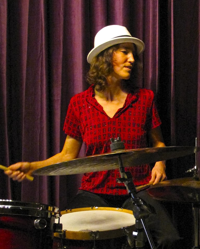 Carrie Jahde performing jazz, Latin, and funk music