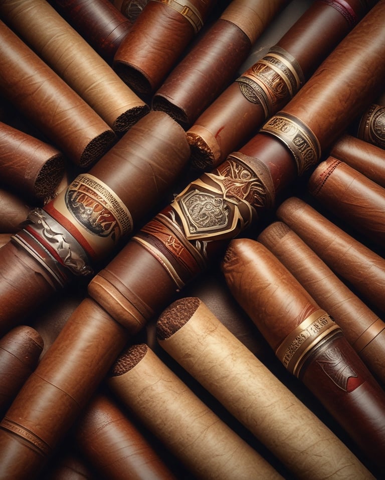 Cigarros de distintos tamaños y marcas