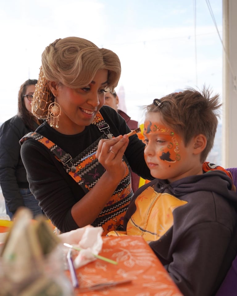 Halloween themed face paint