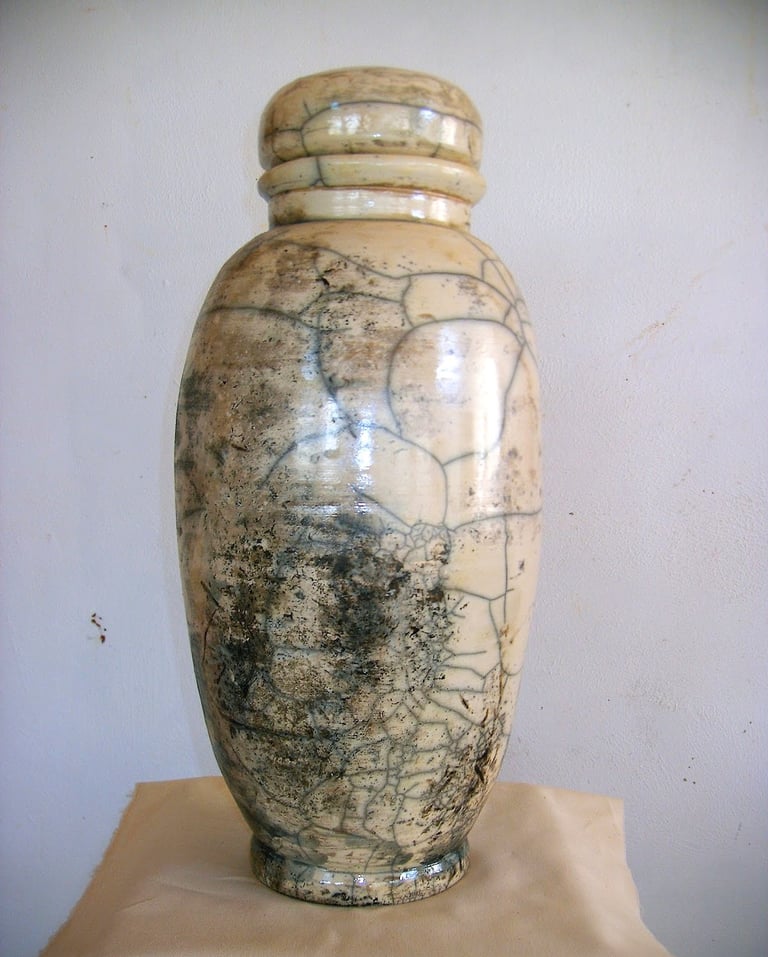 Artiste Jaï - Vase Raku - Pièce unique 