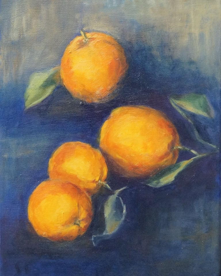 sybille ingold peintre nature morte oranges