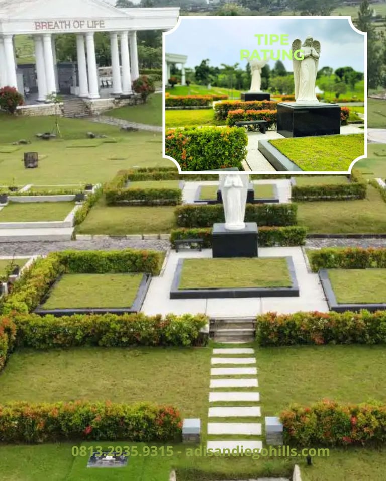 san diego hills memorial park karawang tipe makam patung simbol keabadian warisan keluarga 