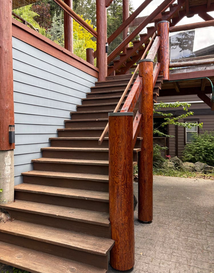 Nanaimo home railing and post repair, completed by Vancouver Island company Embassy Restorations