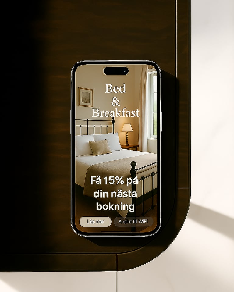 Snabbt och säkert gäst WiFi utan lösenord via QR-kod – Sweden WiFi för hotell , Airbnb, vandrarhem