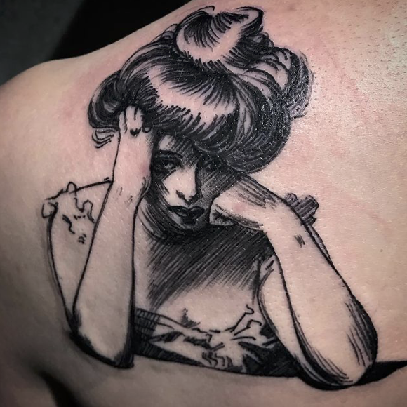 Gibson Girl tattoo