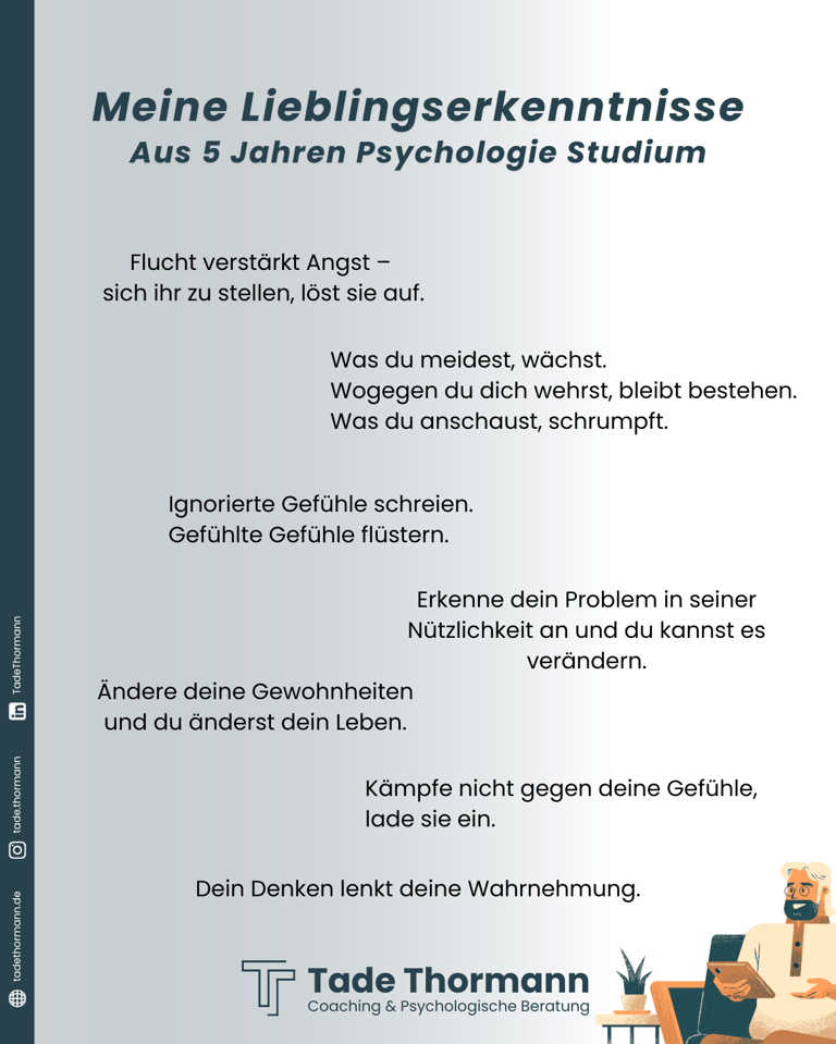 Infografik: Erkenntnisse aus fünf Jahren Psychologie Studium