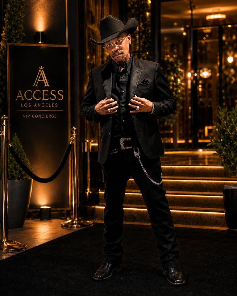 Victor “Cowboy” Ward, VIP Concierge for Access Los Angeles, offering luxury nightlife access
