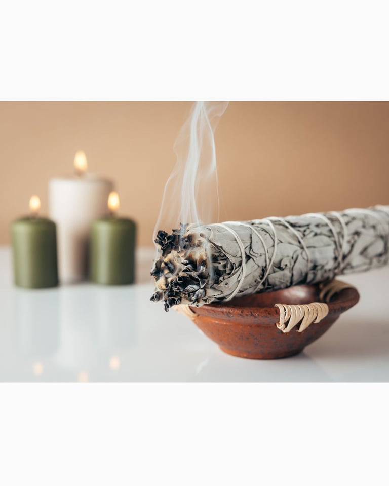 sauge qui brule. purifier son habitat par un magnetiseur geobiologue à nantes