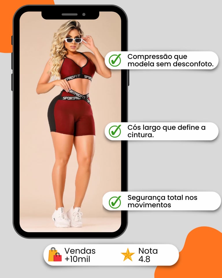 conjunto fitness feminino sportfit pro