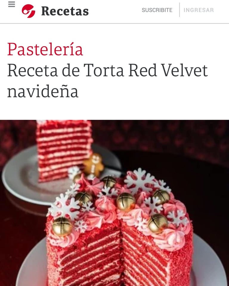 recipe in Argentina's Clarin magazine of a red velvet cake 