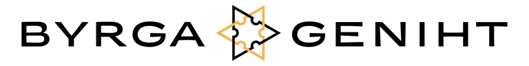 The Byrga Geniht logo, including a central six-pointed star made of the letters alpha and omega