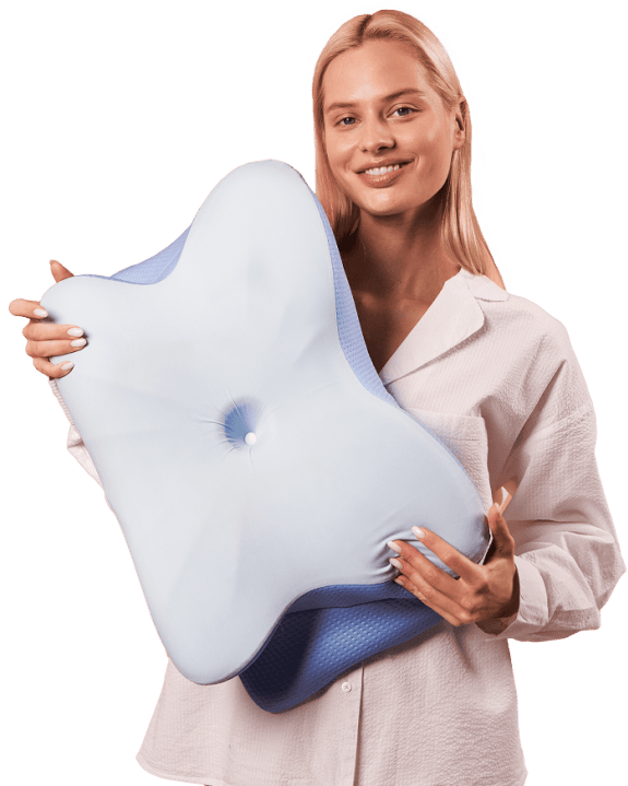 Derila ERGO Neck Pain Pillow designed to relieve tension, improve posture, and support natural spine