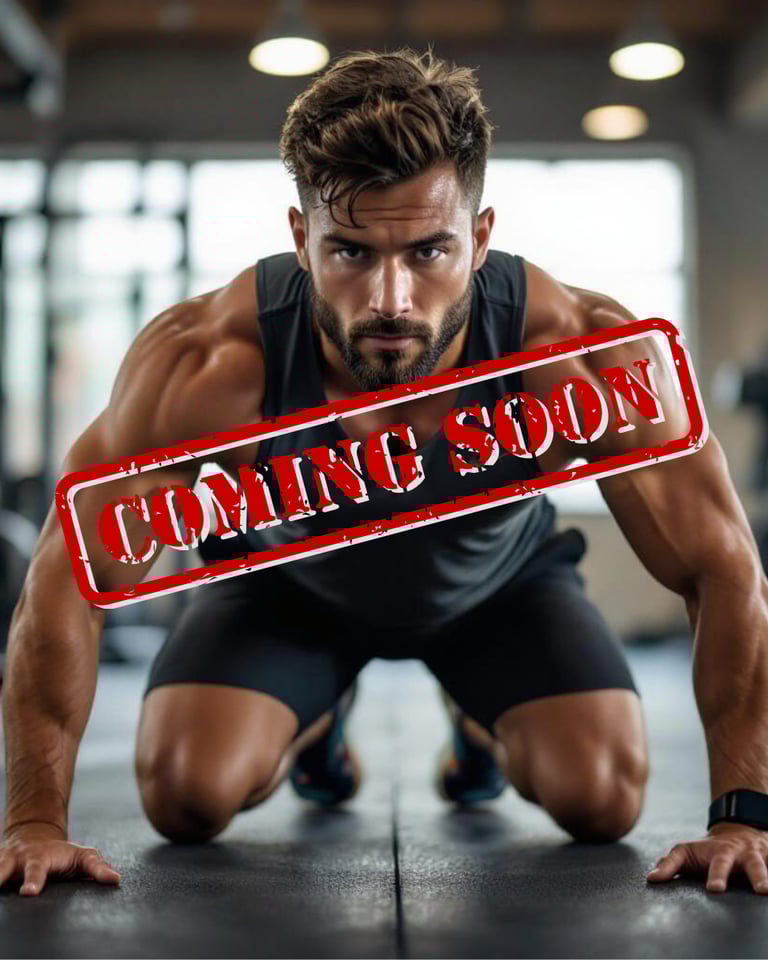 A bodybuilder in the table top position