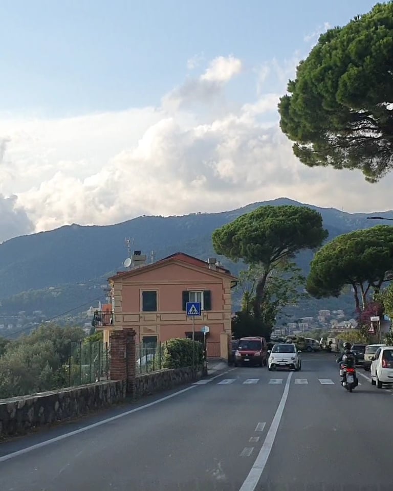 Evening drive along the SS1 heading back towards Genoa