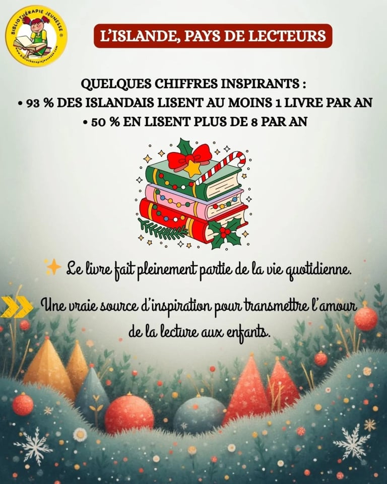 tradition Jólabókaflóð lecture enfants Noël