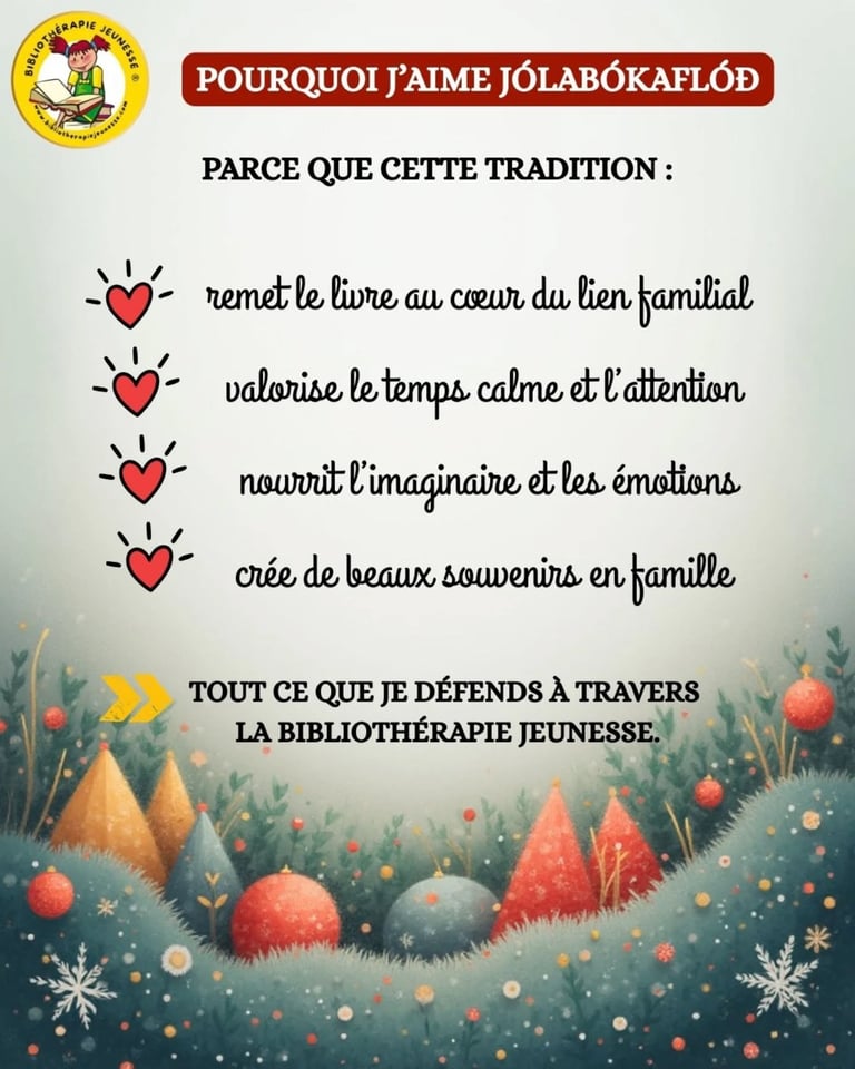 tradition Jólabókaflóð lecture enfants Noël