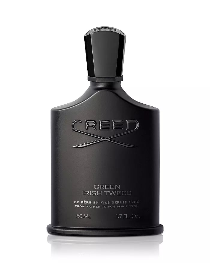 Creed Green Irish Tweed 50ml bottle of luxury men's fragrance in matte black finish.