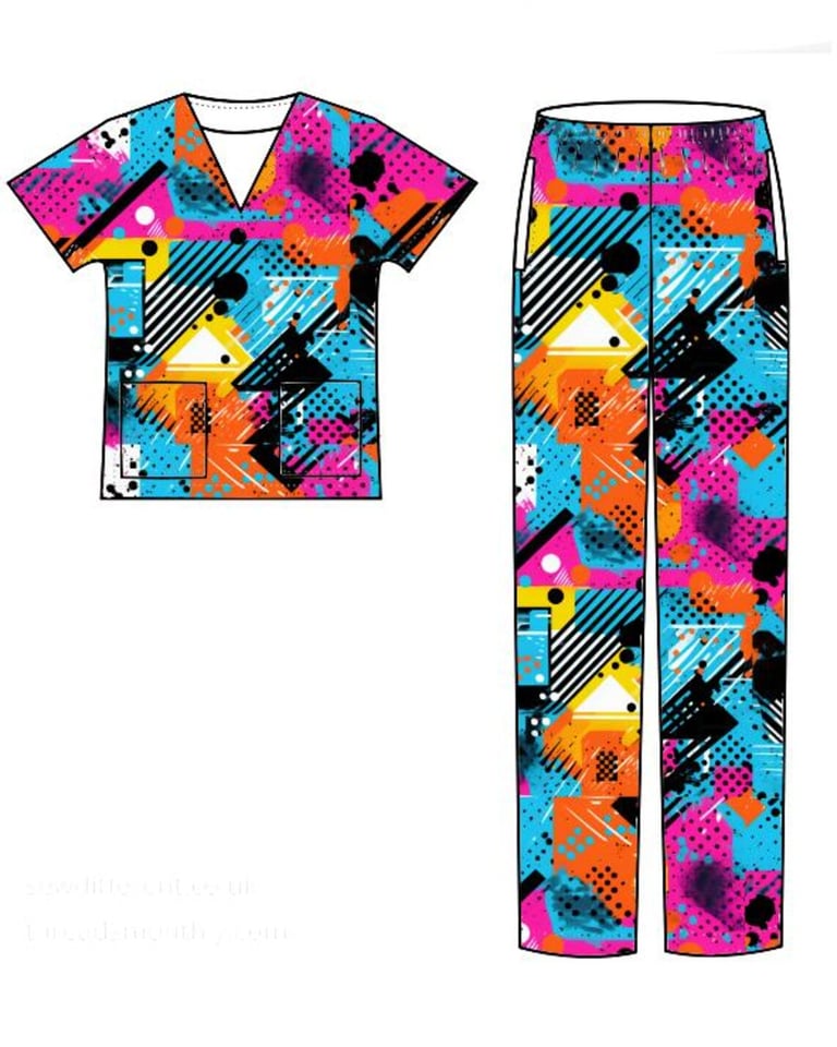 printed scrubs