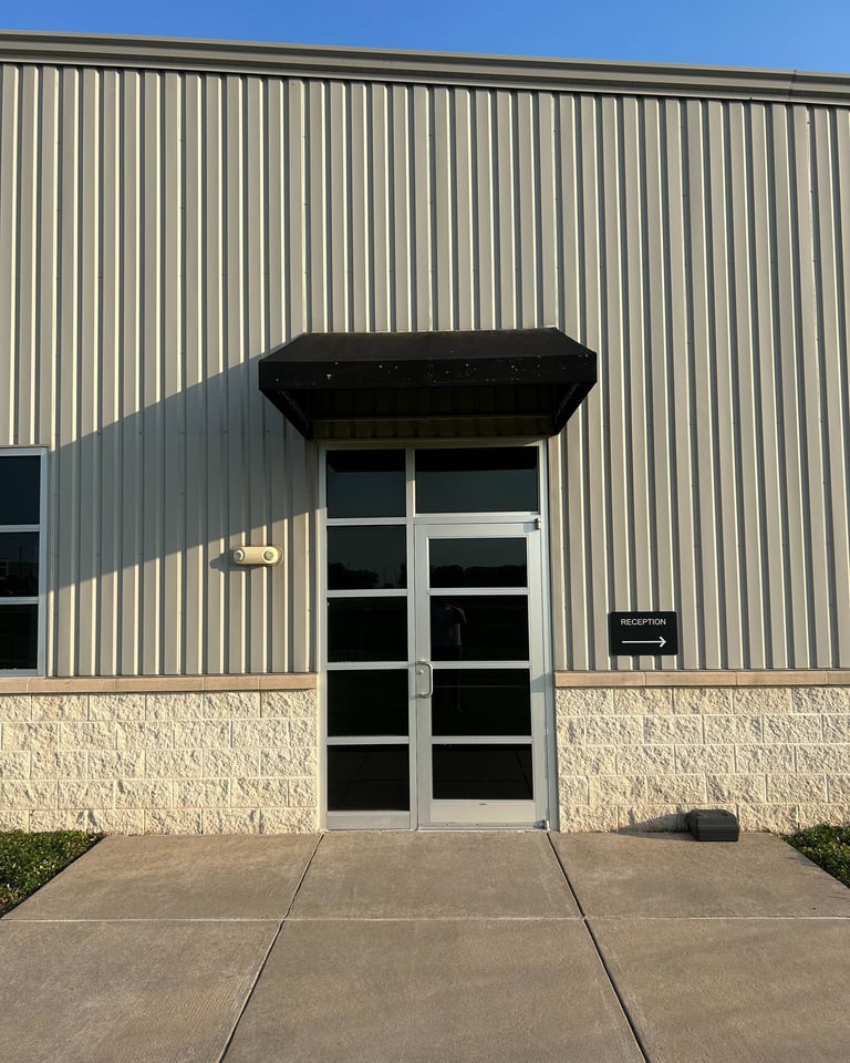 Building Entryway after pressure washing and soft washing