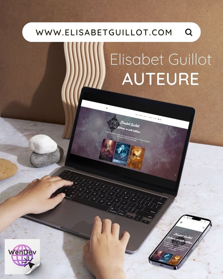 Site web d'Elisabet Guillot, réalisé par WenDev.