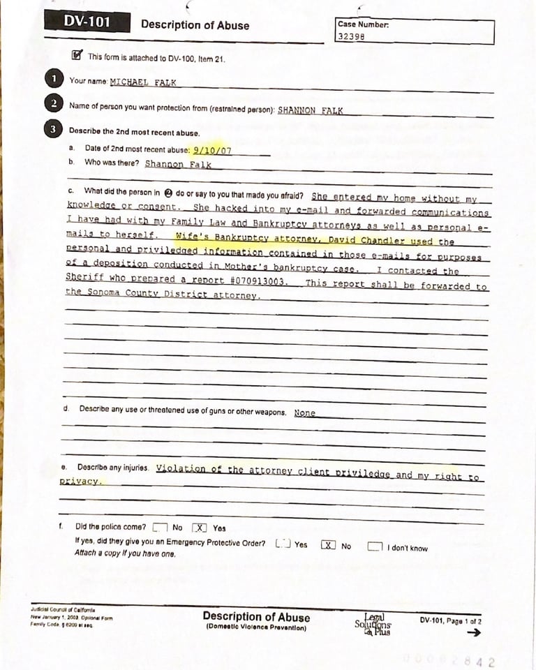 David Chandler getting charged with Domestic Violence in SFL32398