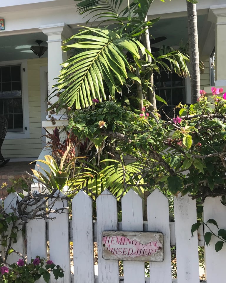 Hemingway pissed here