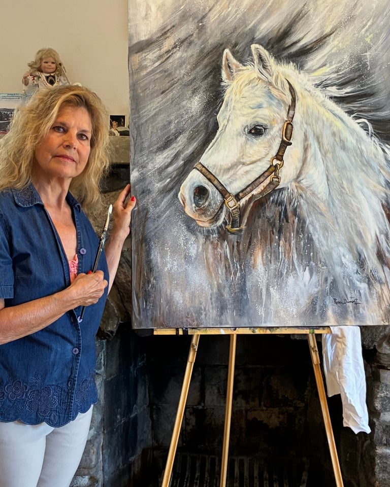 Equine portraits custom oil paintings