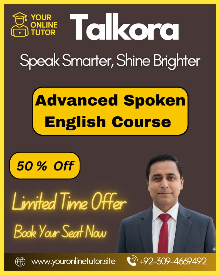 Top Advanced Spoken English Course Online Lahore
