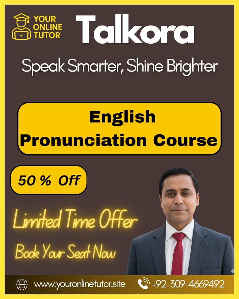 Professional English Pronunciation Course in Lahore, Pakistan