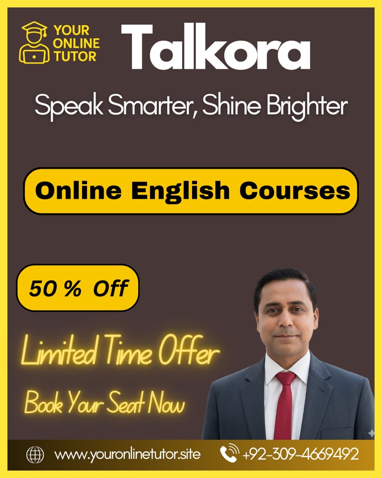 Best English Language Course in Lahore by Talkora