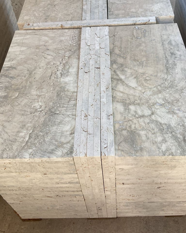 Gray travertine tiles, natural stone tiles light gray