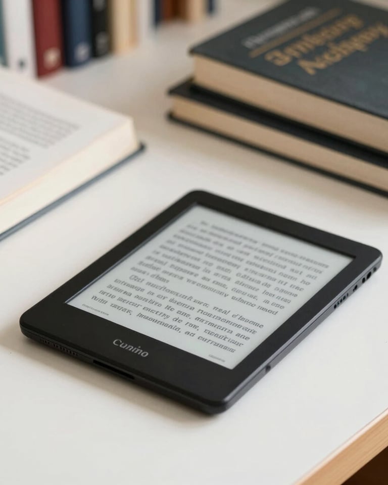 eReader on table top