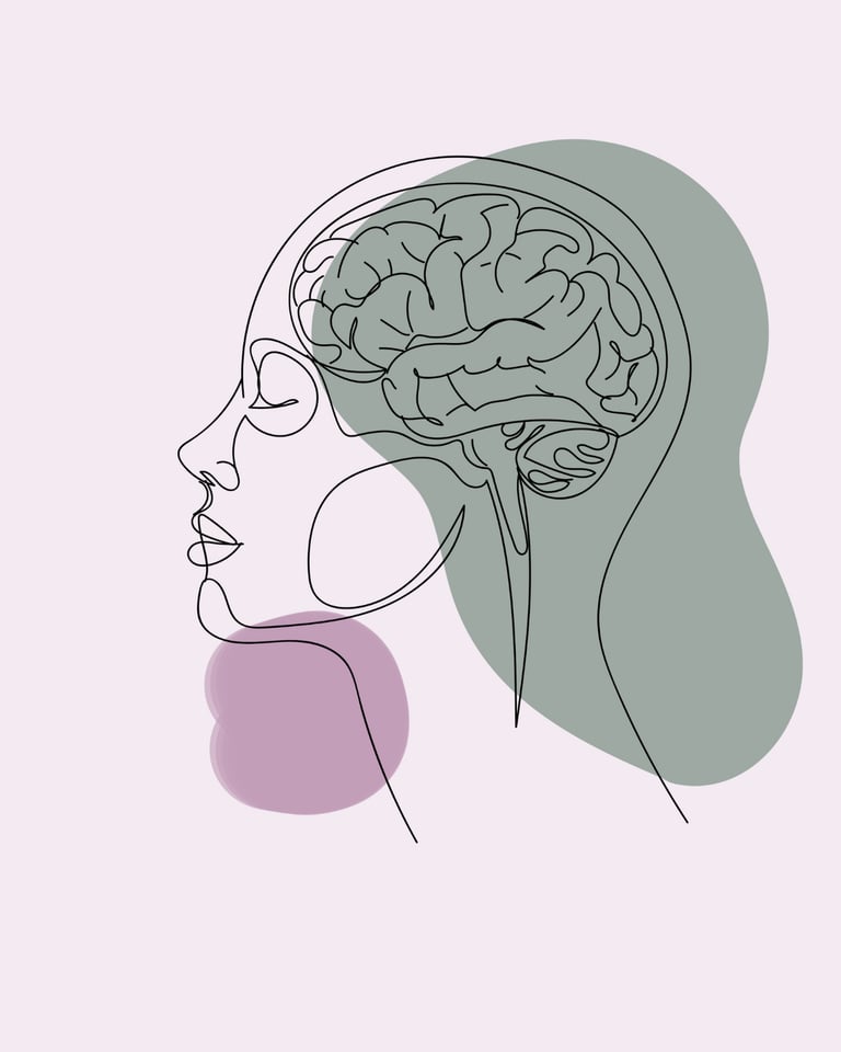Illustration of human brain representing neuropsychotherapy and neuroscience based therapy Oregon