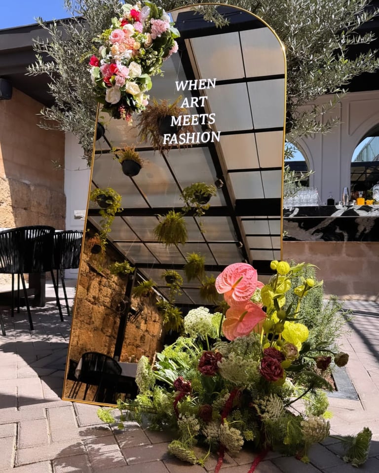 Decoración de espejo diseño floral Amor de Flores