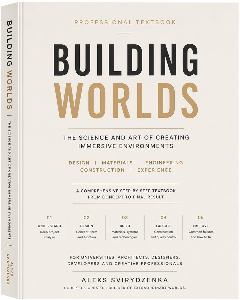 uilding Worlds professional textbook about themed environments, immersive spaces, zoo habitat design