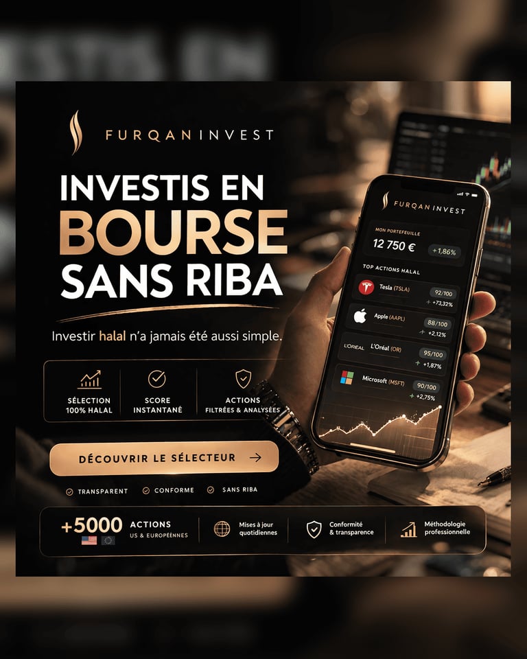 Selecteur actions Halal bourse