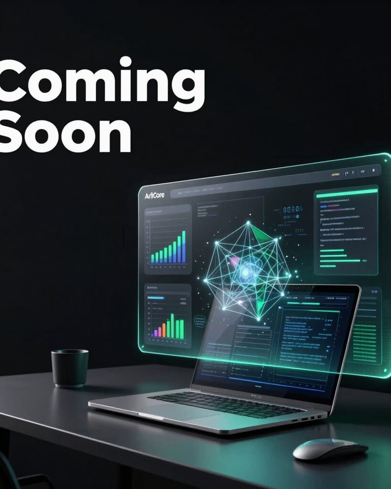 Hero image for ArifCore, showcasing digital marketing, data analytics, web development