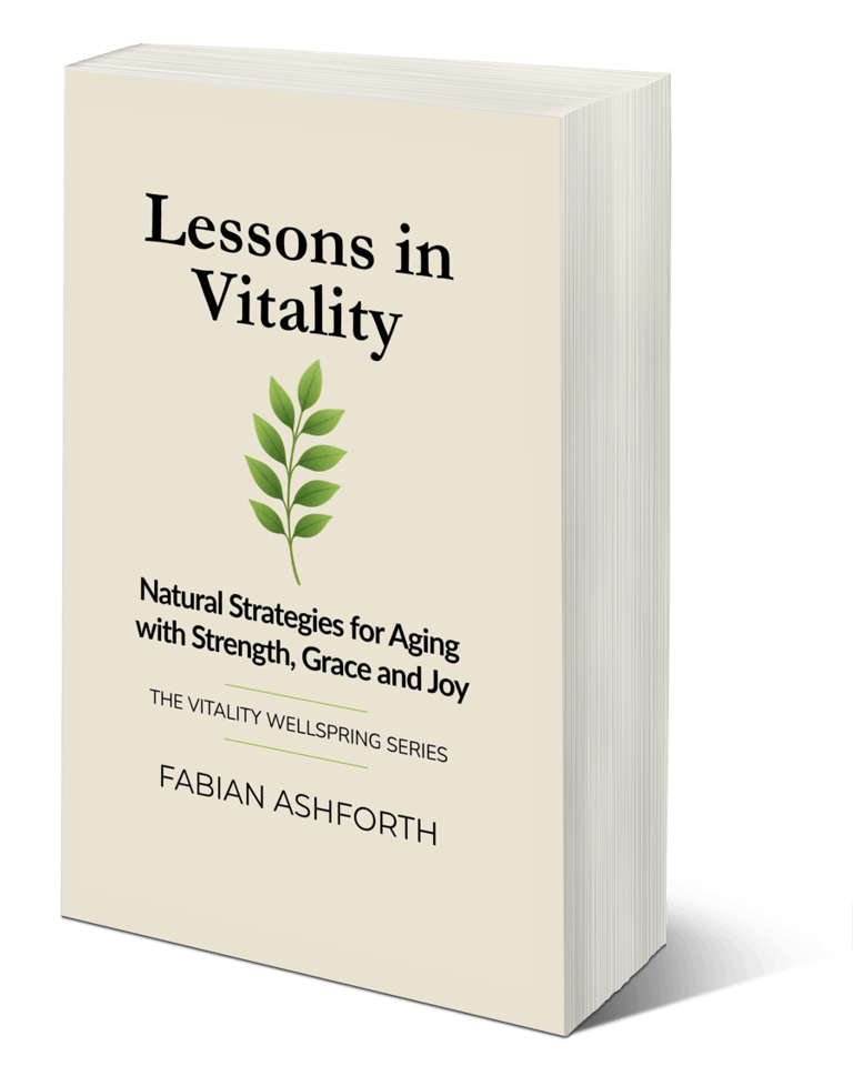 3-D depiction of the book "Lessons in Vitality".