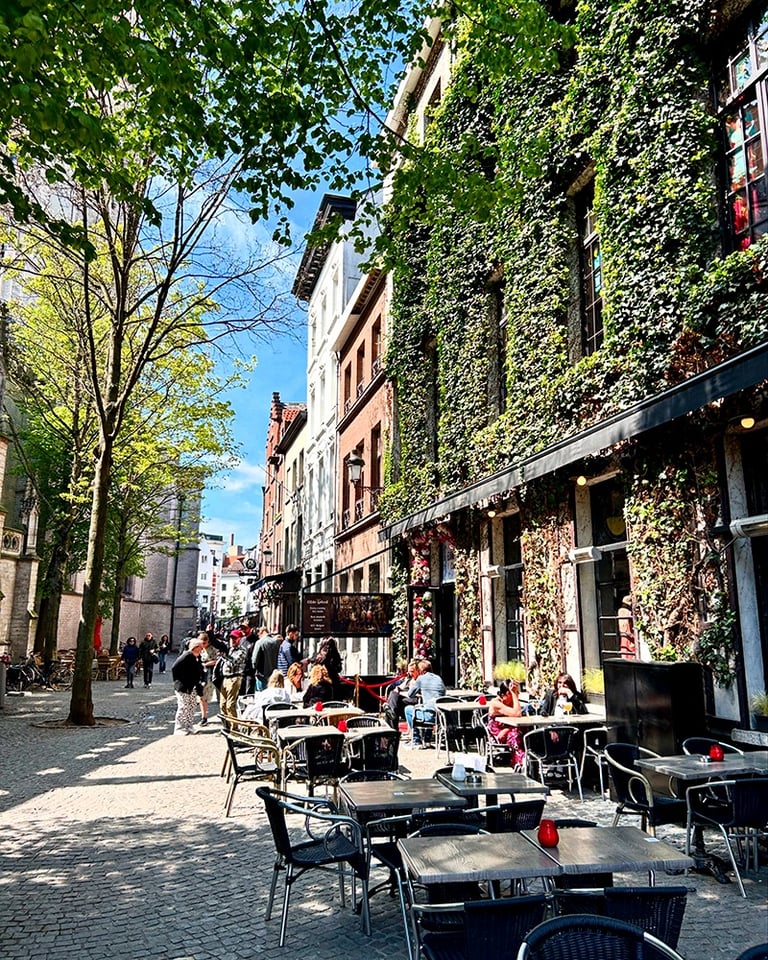 Les terrasses du centre historique d'Anvers
